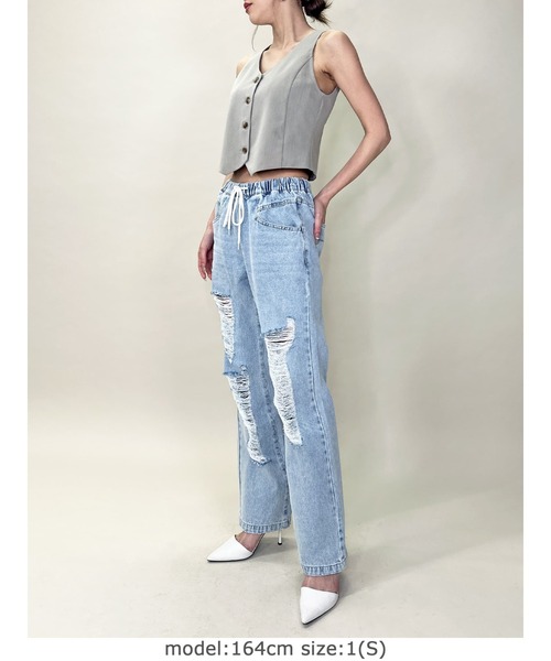 EGOIST（エゴイスト）の「ウェストゴム紐デニムパンツ（デニムパンツ・レディース・ブルー・S/M）」の16枚目の写真