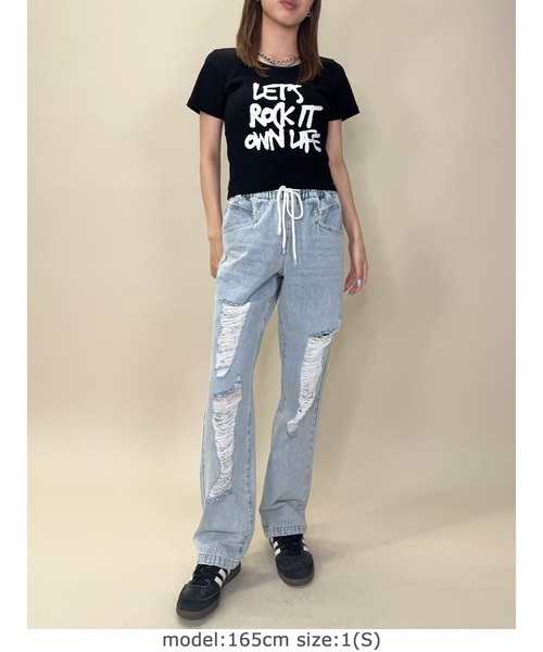 EGOIST（エゴイスト）の「ウェストゴム紐デニムパンツ（デニムパンツ・レディース・ブルー・S/M）」の18枚目の写真