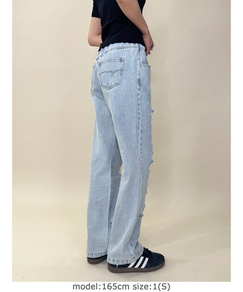 EGOIST（エゴイスト）の「ウェストゴム紐デニムパンツ（デニムパンツ・レディース・ブルー・S/M）」の20枚目の写真