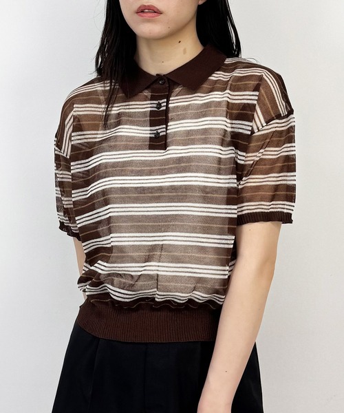 シアーポロニット（ポロシャツ）｜NICOLE CLUB（ニコル クラブ）の
