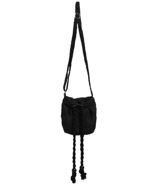 FANCY CLUB（ファンシークラブ）の「A'GEM/9 × .kom 『FANCY CLUB/ファンシークラブ』 Rope String Mini Cross Bag/ロープ ストリング ミニクロス BAG（ショルダーバッグ・レディース・ブラック・FREE）」の6枚目の写真