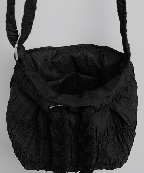 FANCY CLUB（ファンシークラブ）の「A'GEM/9 × .kom 『FANCY CLUB/ファンシークラブ』 Rope String Mini Cross Bag/ロープ ストリング ミニクロス BAG（ショルダーバッグ・レディース・ブラック・FREE）」の8枚目の写真