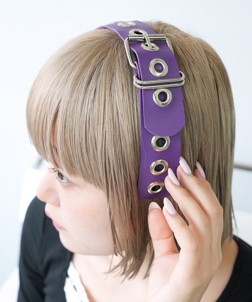 ハロウィン パンチング ベルトデザイン カチューシャ ヘアバンド
