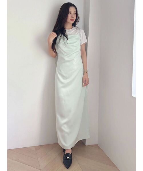 MERCURYDUO（マーキュリーデュオ）の「シンプルコンパクトTシャツ（Tシャツ/カットソー・レディース・ベビーピンク/ブラック/オフホワイト/ブラウン・FREE）」の16枚目の写真