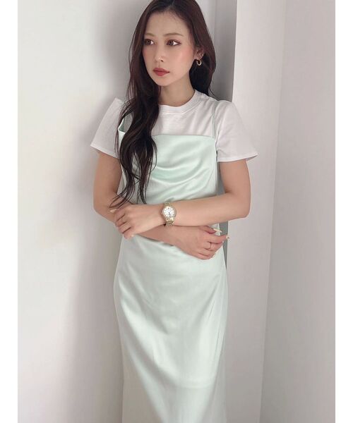 MERCURYDUO（マーキュリーデュオ）の「シンプルコンパクトTシャツ（Tシャツ/カットソー・レディース・ベビーピンク/ブラック/オフホワイト/ブラウン・FREE）」の19枚目の写真