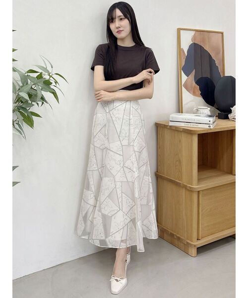 MERCURYDUO（マーキュリーデュオ）の「シンプルコンパクトTシャツ（Tシャツ/カットソー・レディース・ベビーピンク/ブラック/オフホワイト/ブラウン・FREE）」の22枚目の写真