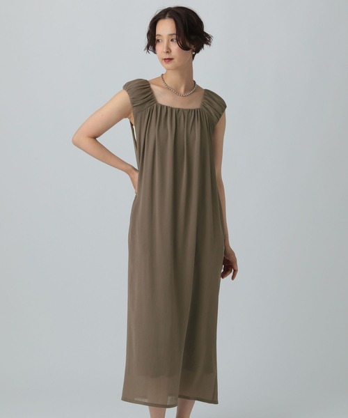 LEPSIM（レプシィム）の「バルーンショルダージャンパースカート　497442（ジャンパースカート・レディース・グレイッシュベージュ/ブラウン/ブラック・FREE）」の17枚目の写真