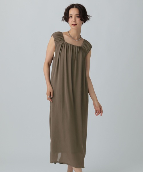 LEPSIM（レプシィム）の「バルーンショルダージャンパースカート　497442（ジャンパースカート・レディース・グレイッシュベージュ/ブラウン/ブラック・FREE）」の16枚目の写真