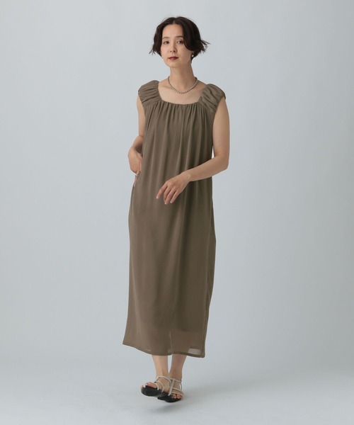 LEPSIM（レプシィム）の「バルーンショルダージャンパースカート　497442（ジャンパースカート・レディース・グレイッシュベージュ/ブラウン/ブラック・FREE）」の13枚目の写真