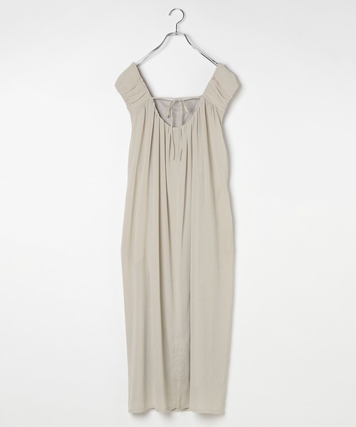 LEPSIM（レプシィム）の「バルーンショルダージャンパースカート　497442（ジャンパースカート・レディース・グレイッシュベージュ/ブラウン/ブラック・FREE）」の12枚目の写真