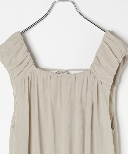 LEPSIM（レプシィム）の「バルーンショルダージャンパースカート　497442（ジャンパースカート・レディース・グレイッシュベージュ/ブラウン/ブラック・FREE）」の11枚目の写真