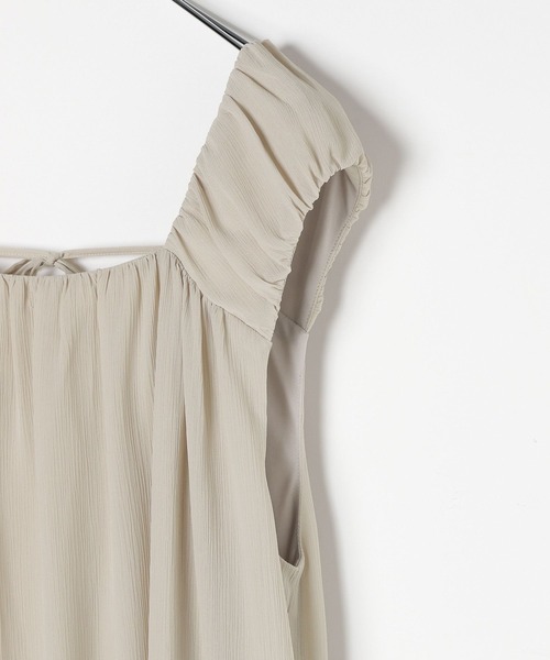 LEPSIM（レプシィム）の「バルーンショルダージャンパースカート　497442（ジャンパースカート・レディース・グレイッシュベージュ/ブラウン/ブラック・FREE）」の10枚目の写真