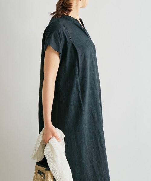 un dix cors(アンディコール)の「《1枚で涼しく》レーヨン麻ポプリンワンピース(ワンピース・レディース・ブラック/ブラウン/イエロー・FREE)」の21枚目の写真
