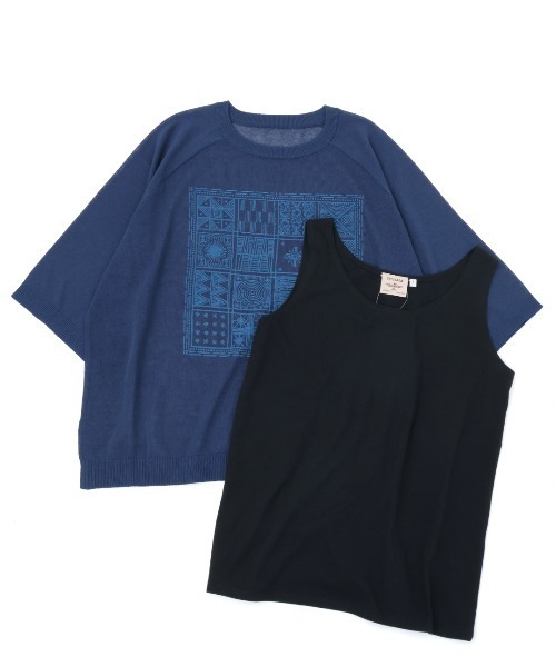 チチカカ(チチカカ)の「シアーニットインナー付プルオーバー(Tシャツ/カットソー・レディース・グレー/レンガ/ネイビー・FREE)」の16枚目の写真