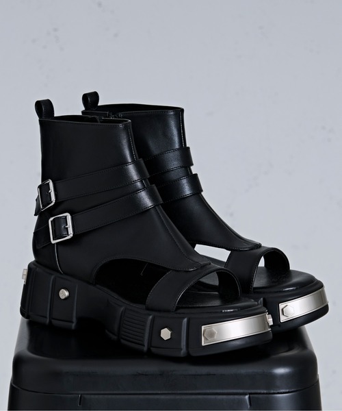 よっしー様美品】Ellno Loset エルノロゼット メッシュブーツサンダルM Ellno Loset サンダル メッシュブーツサンダル メンズ