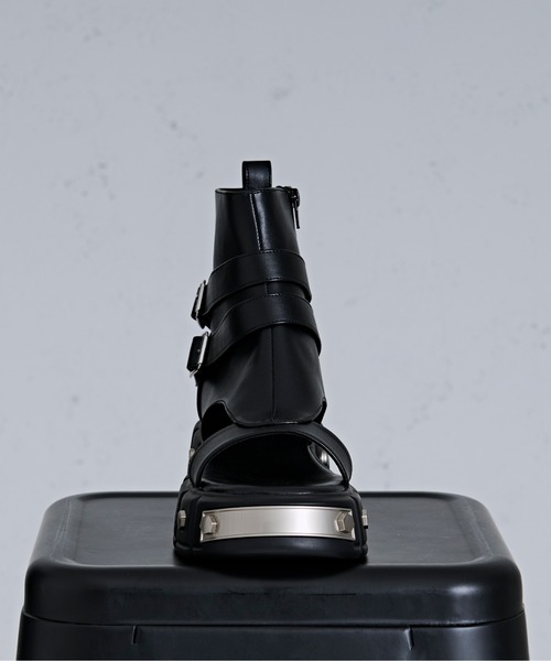 Ellno Loset（エルノロゼット）の「メタルプレートブーツサンダル（サンダル・メンズ・ブラック・X-LARGE/LARGE/MEDIUM/SMALL/X-SMALL）」の8枚目の写真