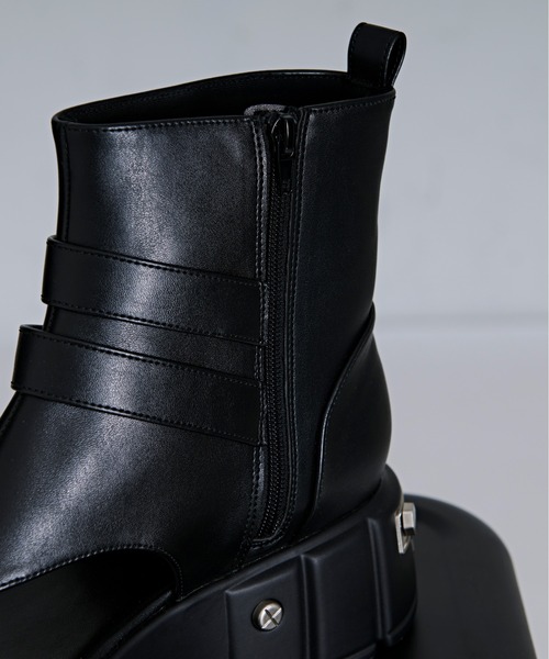 Ellno Loset（エルノロゼット）の「メタルプレートブーツサンダル（サンダル・メンズ・ブラック・X-LARGE/LARGE/MEDIUM/SMALL/X-SMALL）」の9枚目の写真