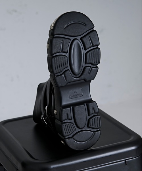 Ellno Loset（エルノロゼット）の「メタルプレートブーツサンダル（サンダル・メンズ・ブラック・X-LARGE/LARGE/MEDIUM/SMALL/X-SMALL）」の11枚目の写真