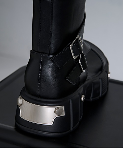 Ellno Loset（エルノロゼット）の「メタルプレートブーツサンダル（サンダル・メンズ・ブラック・X-LARGE/LARGE/MEDIUM/SMALL/X-SMALL）」の13枚目の写真