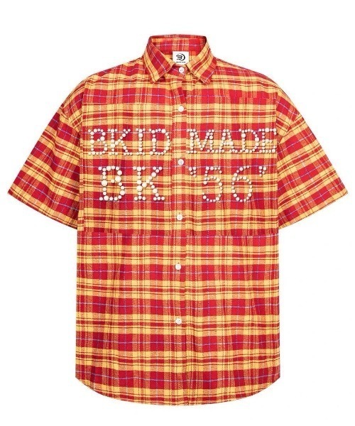 FreeZone(フリーゾーン)の「パールロゴチェックシャツ(シャツ/ブラウス・メンズ・ブルー/レッド/オレンジ・F)」の9枚目の写真