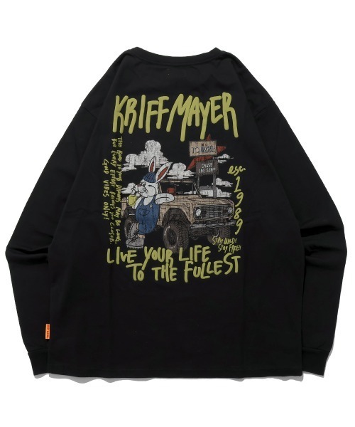 KRIFF MAYER（クリフメイヤー）の「【コットン100%ボディ】クリフラビットロンT(車)（Tシャツ/カットソー・メンズ・オレンジ/オフホワイト/ブルー/ブラック・MEDIUM/LARGE/X-LARGE）」の5枚目の写真