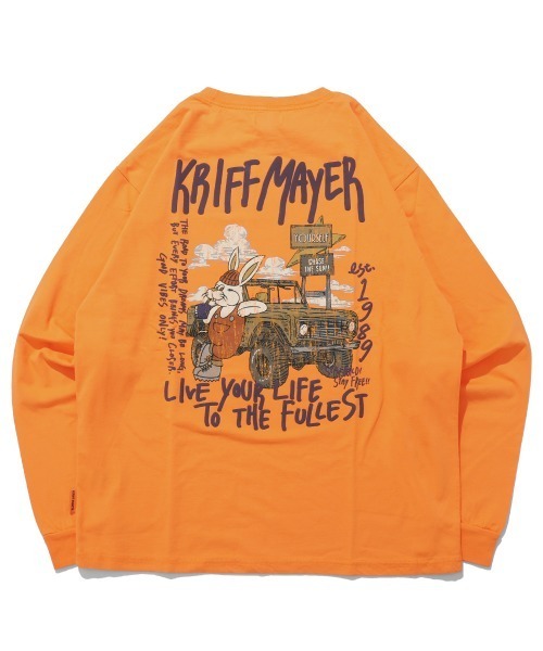 KRIFF MAYER（クリフメイヤー）の「【コットン100%ボディ】クリフラビットロンT(車)（Tシャツ/カットソー・メンズ・オレンジ/オフホワイト/ブルー/ブラック・MEDIUM/LARGE/X-LARGE）」の7枚目の写真