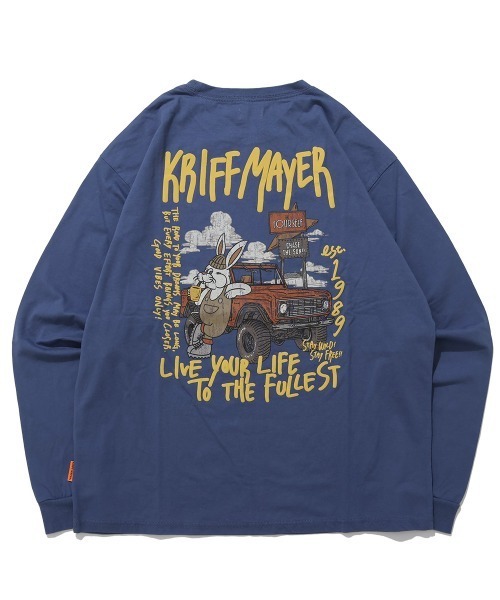 KRIFF MAYER（クリフメイヤー）の「【コットン100%ボディ】クリフラビットロンT(車)（Tシャツ/カットソー・メンズ・オレンジ/オフホワイト/ブルー/ブラック・MEDIUM/LARGE/X-LARGE）」の9枚目の写真