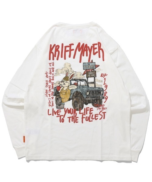 KRIFF MAYER（クリフメイヤー）の「【コットン100%ボディ】クリフラビットロンT(車)（Tシャツ/カットソー・メンズ・オレンジ/オフホワイト/ブルー/ブラック・MEDIUM/LARGE/X-LARGE）」の12枚目の写真