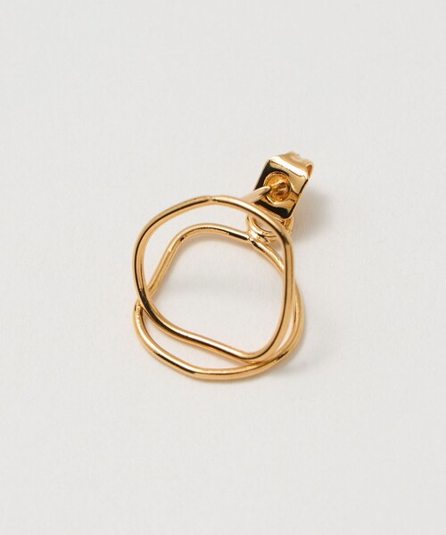 EMMEL REFINES(エメルリファインズ)の「<BDM STUDIO>ダブルリング ピアス<Select by EMMEL REFINES>(ピアス(両耳用)・レディース・ゴールド・FREE)」の2枚目の写真