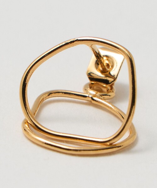 EMMEL REFINES(エメルリファインズ)の「<BDM STUDIO>ダブルリング ピアス<Select by EMMEL REFINES>(ピアス(両耳用)・レディース・ゴールド・FREE)」の5枚目の写真