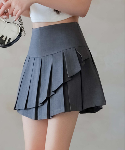 FINEnough(ファインナフ)の「カシュクールプリーツスカートインパン付(スカート・レディース・グレー/ブラック/ホワイト・S/M/L)」の13枚目の写真