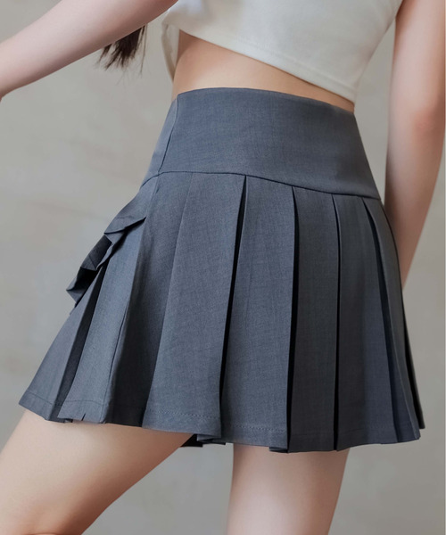 FINEnough(ファインナフ)の「カシュクールプリーツスカートインパン付(スカート・レディース・グレー/ブラック/ホワイト・S/M/L)」の22枚目の写真