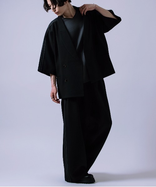 Crownor(クラウノアー)の「サイドライン ワイドパンツ(その他パンツ・メンズ・ブラック/ブラウン/チャコール・SMALL/MEDIUM/LARGE)」の12枚目の写真
