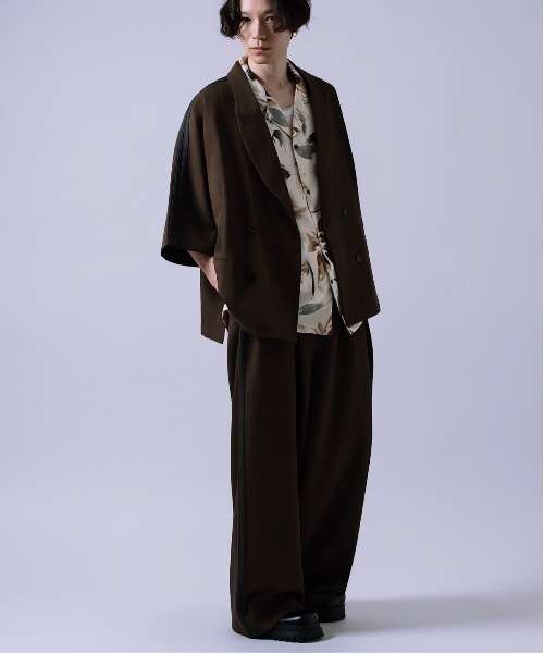 Crownor(クラウノアー)の「サイドライン ワイドパンツ(その他パンツ・メンズ・ブラック/ブラウン/チャコール・SMALL/MEDIUM/LARGE)」の20枚目の写真