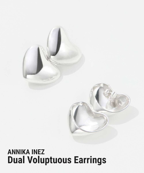 セール】ANNIKA INEZ Dual Voluptuous Heart Earrings アニカ