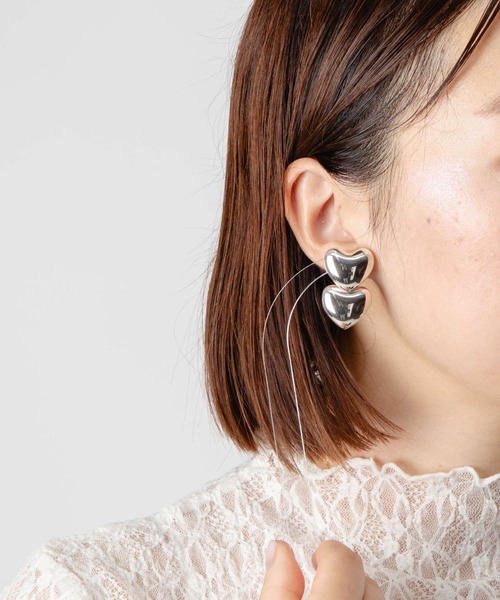 セール】ANNIKA INEZ Dual Voluptuous Heart Earrings アニカ
