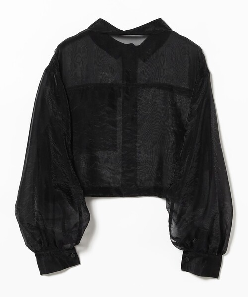 Ray BEAMS（レイビームス）の「シアー クロップド シャツ（シャツ/ブラウス・レディース・ブラック/ブルー系その他2/ダークブラウン・ONE SIZE）」の22枚目の写真