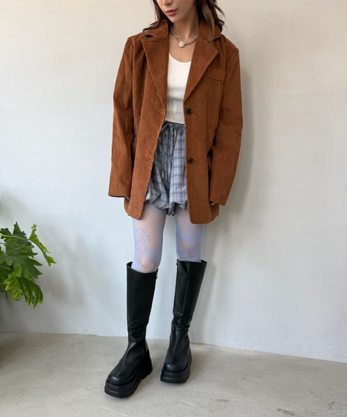 SANSeLF（サンセルフ）の「【SANSeLF】シアーリブ編み ニュアンスカラーフラワーレースタイツ saa25a007（タイツ/ストッキング・レディース・ブルー/ホワイト・FREE）」の12枚目の写真