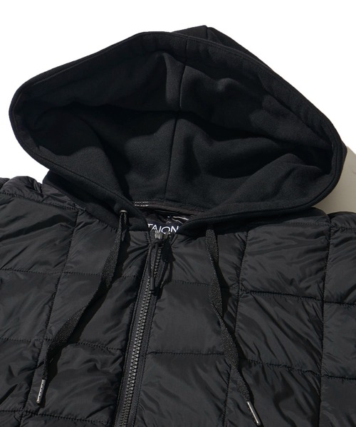 TAION(タイオン)の「【TAION/タイオン】W-ZIP FRONT DOWN HOODIE SWEAT SLEEVE / スリーブスウェット ダウンフードジャケット(ダウンジャケット/コート・メンズ・グレー/ブラック/チャコールグレー・MEDIUM/X-LARGE/LARGE)」の10枚目の写真