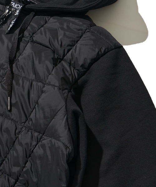 TAION(タイオン)の「【TAION/タイオン】W-ZIP FRONT DOWN HOODIE SWEAT SLEEVE / スリーブスウェット ダウンフードジャケット(ダウンジャケット/コート・メンズ・グレー/ブラック/チャコールグレー・MEDIUM/X-LARGE/LARGE)」の9枚目の写真