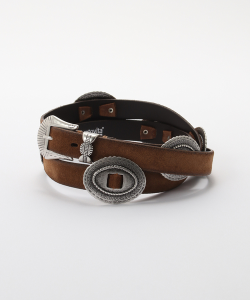 PUNTOVITA/プントヴィータ】CONCHO SUEDE BELT（ベルト