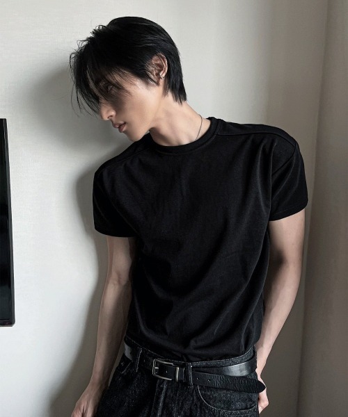 COSYHARU（コシハル）の「切替マッスルフィット半袖Tシャツ（Tシャツ/カットソー・メンズ・ホワイト/ブラック・MEDIUM/LARGE/X-LARGE）」の3枚目の写真