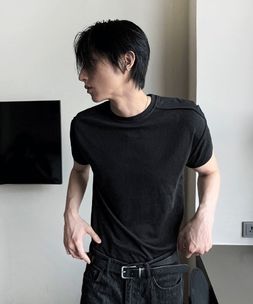 COSYHARU（コシハル）の「切替マッスルフィット半袖Tシャツ（Tシャツ/カットソー・メンズ・ホワイト/ブラック・MEDIUM/LARGE/X-LARGE）」の4枚目の写真