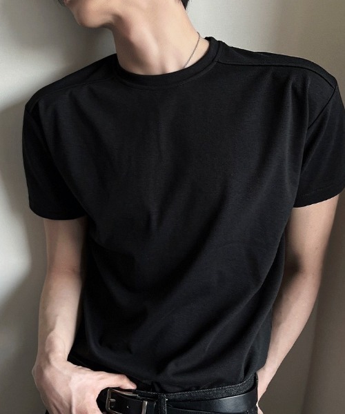 Tシャツ・カットソー Needles SS22 BOXY FIT T-SHIRT (KP110_KHAKI) 切替マッスルフィット半袖Tシャツ（Tシャツ/カットソー