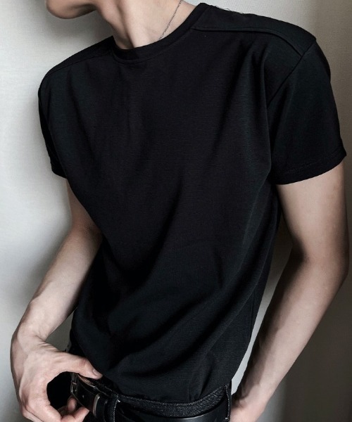 COSYHARU（コシハル）の「切替マッスルフィット半袖Tシャツ（Tシャツ/カットソー・メンズ・ホワイト/ブラック・MEDIUM/LARGE/X-LARGE）」の7枚目の写真