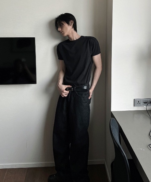 COSYHARU（コシハル）の「切替マッスルフィット半袖Tシャツ（Tシャツ/カットソー・メンズ・ホワイト/ブラック・MEDIUM/LARGE/X-LARGE）」の5枚目の写真