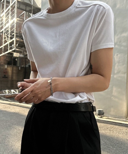 COSYHARU（コシハル）の「切替マッスルフィット半袖Tシャツ（Tシャツ/カットソー・メンズ・ホワイト/ブラック・MEDIUM/LARGE/X-LARGE）」の22枚目の写真