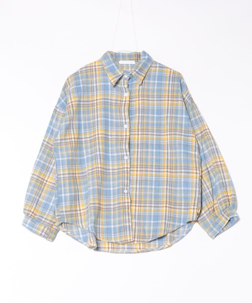 everycoco(エブリーココ)の「チェック柄ルーズ長袖シャツ(シャツ/ブラウス・レディース・イエロー系その他/ライトブルー/ネイビー/レッド系その他/ピンク/レッド・FREE)」の18枚目の写真