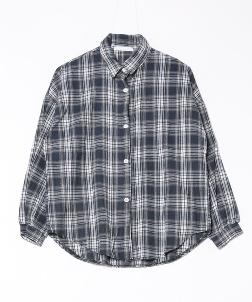 everycoco(エブリーココ)の「チェック柄ルーズ長袖シャツ(シャツ/ブラウス・レディース・イエロー系その他/ライトブルー/ネイビー/レッド系その他/ピンク/レッド・FREE)」の8枚目の写真