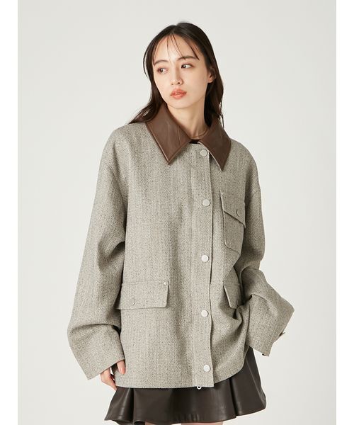 FRAY I.D（フレイアイディー）の「ハンティングジャケット（その他アウター・レディース・ベージュ/キャメル/グレー・0/1）」の11枚目の写真